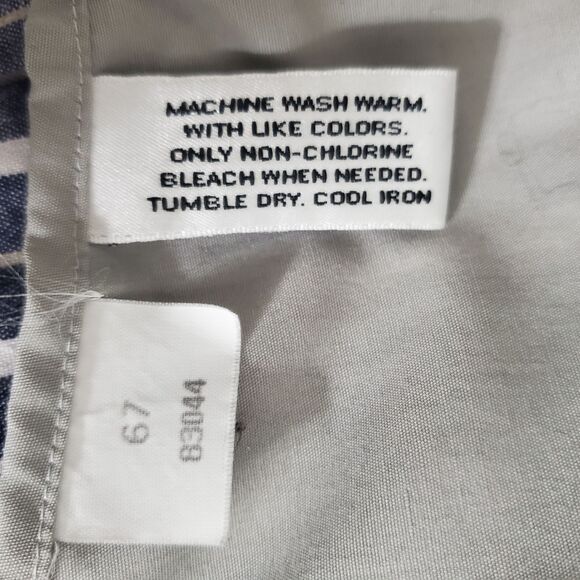 Van Heusen Men's Dress Shirt Silver 17 34/35 Long Sleeve Poplin Cotton Polyester - Picture 6 of 6